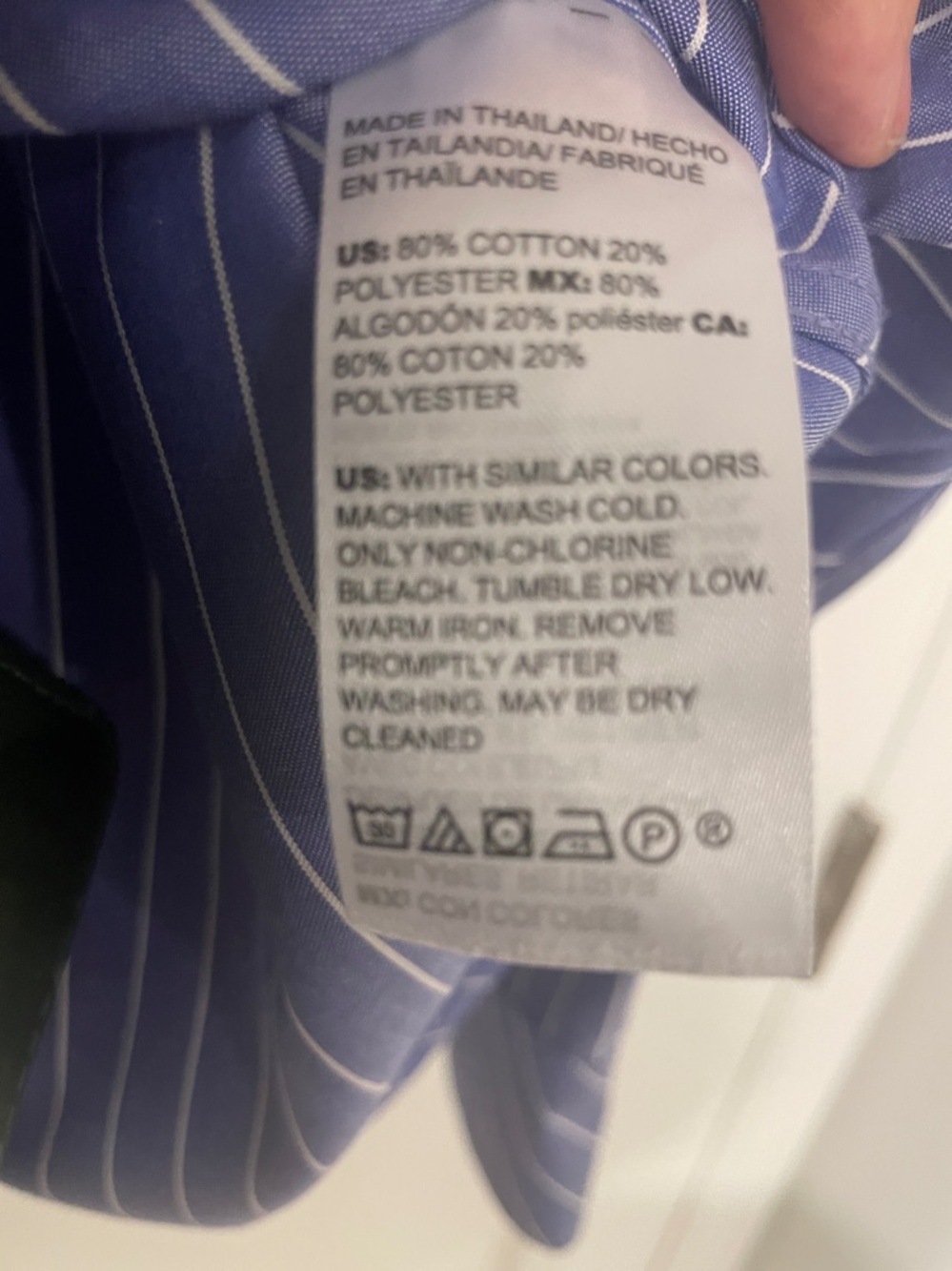 Chico's Blue and White Striped Button-Up Shirt in Chico’s 3 (16) - Picture 6 of 8
